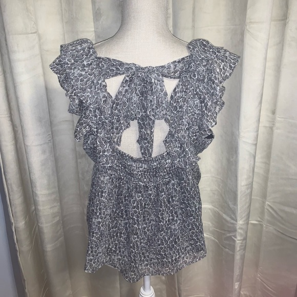 Banana Republic Ruffle Blouse - sz M - NWOT - Picture 5 of 11